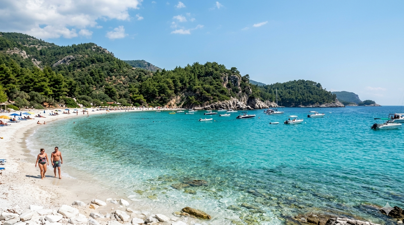 cate plaje sunt in thassos